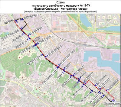 У Києві відновлюють два тимчасові маршрути громадського транспорту