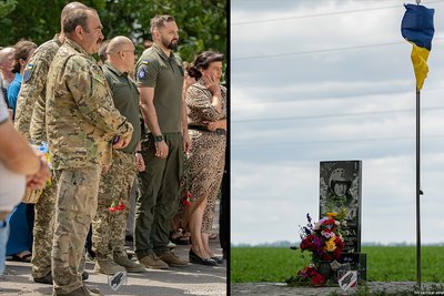 Жителі села на Житомирщині встановили пам'ятник полеглому асу з Івано-Франківщини — Герою України Степану Тарабалці Жителі села на Житомирщині встановили пам'ятник полеглому асу з Івано-Франківщини — Герою України Степану Тарабалці