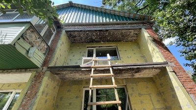 Утеплення фасаду у будинку на Рогані поблизу Харкова Утеплення фасаду у будинку на Рогані поблизу Харкова