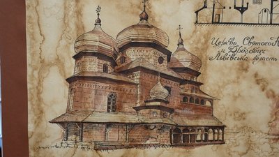 Хмельницький викладач школи іконопису створює пам’ятки на кавових полотнах