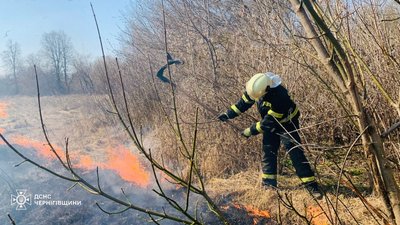 Пожежі на Чернігівщині: за добу сталися 44 пожежі через необережне поводження з вогнем