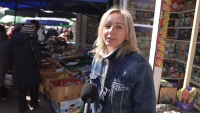 Ціни на продукти до великоднього кошика, тернопільський ринок, покупчиня Тетяна Журавна, 7 квітня 2026 року