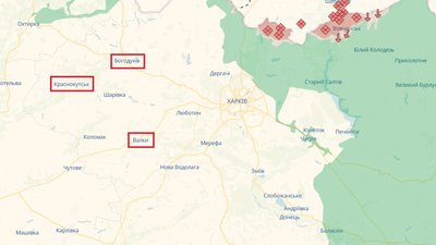Краснокутськ, Богодухів і Валки на карті Deepstate станом на 10 липня 2026 року Краснокутськ, Богодухів і Валки на карті Deepstate станом на 10 липня 2026 року