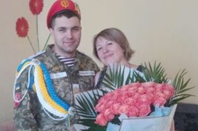 Дмитро Шелюг з мамою Оксаною Чорняк Дмитро Шелюг з мамою Оксаною Чорняк