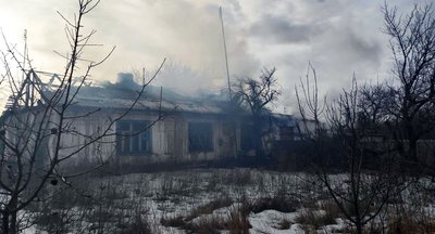 Наслідки обстрілів Донеччини 21 лютого. Фото: сайт поліції Донеччини