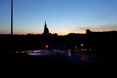 Центр Харкова після заходу сонця, 19 серпня 2024 року Центр Харкова після заходу сонця, 19 серпня 2024 року