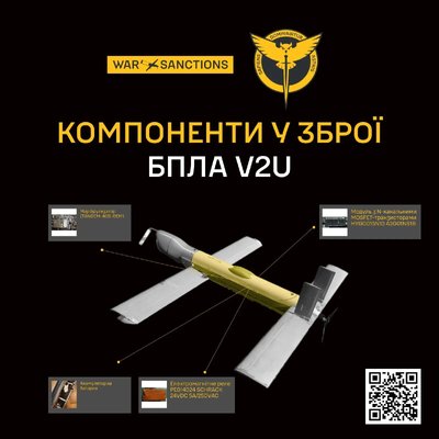Компоненти в дроні-камікадзе зі штучним інтелектом V2U Компоненти в дроні-камікадзе зі штучним інтелектом V2U
