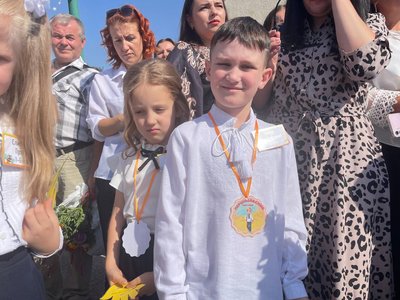 Першокласник Тимур Городейський, свято "Першого дзвоника", Тернопіль Першокласник Тимур Городейський, свято "Першого дзвоника", Тернопіль