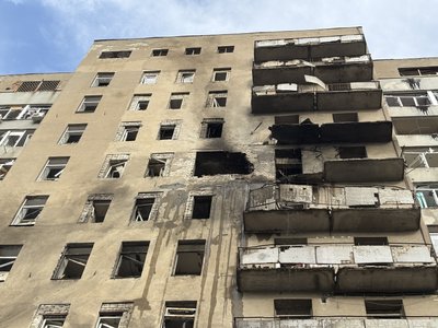 Удар безпілотника по офісній будівлі у Харкові вранці 22 жовтня Удар безпілотника по офісній будівлі у Харкові вранці 22 жовтня