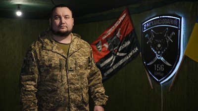 Командир батальйону "Титан" 156-ї окремої механізованої бригади Віталій Донецька область Командир батальйону "Титан" 156-ї окремої механізованої бригади Віталій Донецька область