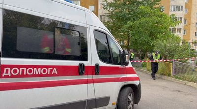Відповідні служби працюють на місці атаки, 24 вересня 2026 року, Хмельницьки Відповідні служби працюють на місці атаки, 24 вересня 2026 року, Хмельницьки