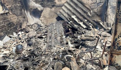 Горіла господарька споруда Горіла господарька споруда