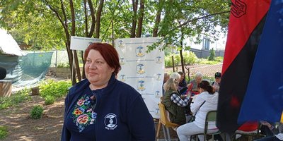 Світлана Вишневська, акція, "Килим любові та журби", ВПО, 18 травня 2026, Тернопіль Світлана Вишневська, акція, "Килим любові та журби", ВПО, 18 травня 2026, Тернопіль
