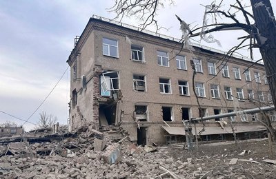 Наслідки обстрілів Донеччини 21 березня. Фото: поліція Донеччини Наслідки обстрілів Донеччини 21 березня. Фото: поліція Донеччини