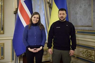 Президент Володимир Зеленський 14 березня провів зустріч із Прем'єр-міністром Ісландії Катрін Якобсдоттір