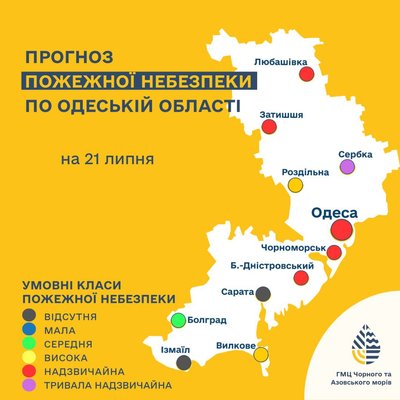 Якою буде погода в Одесі та області 21 липня Якою буде погода в Одесі та області 21 липня
