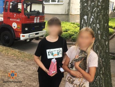 Було на семиметровій висоті: на Черкащині з дерева зняли кошеня Було на семиметровій висоті: на Черкащині з дерева зняли кошеня