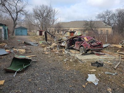 Наслідки обстрілів Курахового 28 січня. Фото: Facebook / Роман Падун Наслідки обстрілів Курахового 28 січня. Фото: Facebook / Роман Падун