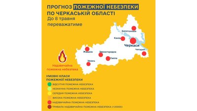 На Черкащині оголосили надзвичайного класу пожежну небезпеку На Черкащині оголосили надзвичайного класу пожежну небезпеку