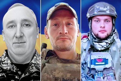 Загиблі військові Георгій Стрежак, Іван Заболоцький, Артем Банков. Загиблі військові Георгій Стрежак, Іван Заболоцький, Артем Банков.