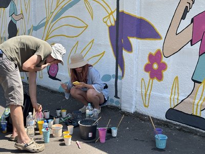 У Шептицькому британські, литовські та українські художники створили спільний мурал У Шептицькому британські, литовські та українські художники створили спільний мурал