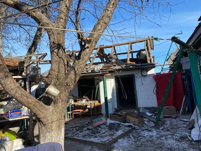 Наслідки дронової атаки на Черкащині, 18 лютого 2025 року Наслідки дронової атаки на Черкащині, 18 лютого 2025 року