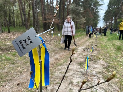 У Луцькому районі висадили понад сотню дубів у пам'ять про полеглих захисників і захисниць У Луцькому районі висадили понад сотню дубів у пам'ять про полеглих захисників і захисниць