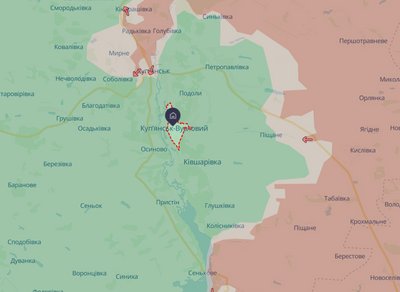 Куп'янськ-Вузловий на карті DeepState станом на 19 листопада 2025 року Куп'янськ-Вузловий на карті DeepState станом на 19 листопада 2025 року