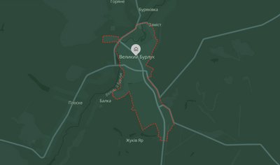 Великий Бурлук на мапі Великий Бурлук на мапі