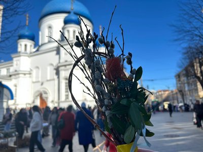 У Вербну неділю житомиряни у храмах освячують гілочки верби