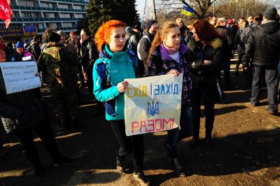 Мітинг біля Палацу спорту у Харкові, 22 лютого 2015 року Мітинг біля Палацу спорту у Харкові, 22 лютого 2015 року