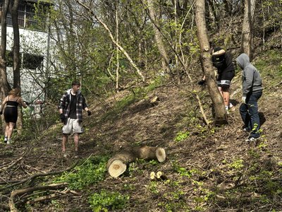 У Полтаві волонтери розчищували Студентський парк імені Дмитра Юденка