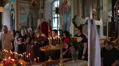 Прощання з Кузьмою Матвіюком у Свято-Параскевському храмі у Пирогівцях Прощання з Кузьмою Матвіюком у Свято-Параскевському храмі у Пирогівцях