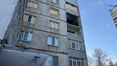 Багатоповерхівка у Харкові, у якій стався вибух 17 січня Багатоповерхівка у Харкові, у якій стався вибух 17 січня