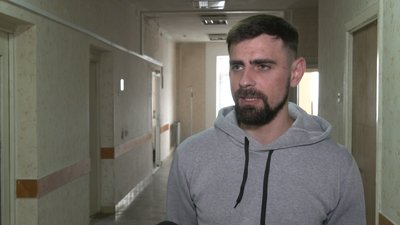 Волонтер Андрій Матюнка у госпіталі Волонтер Андрій Матюнка у госпіталі