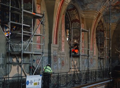 У Львові почали реставрацію вітражів храму святого Андрія, пошкоджених внаслідок атаки РФ У Львові почали реставрацію вітражів храму святого Андрія, пошкоджених внаслідок атаки РФ
