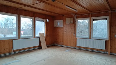 У мікрорайоні Полтави облаштовують модульний будинок для переселенців У мікрорайоні Полтави облаштовують модульний будинок для переселенців