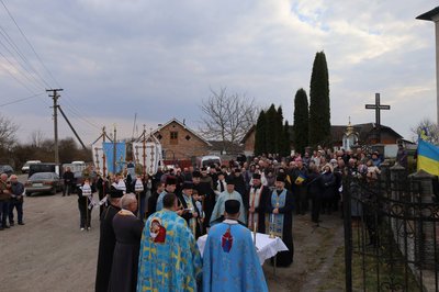 На Тернопільщині погасили марку, присвячену блаженному священномученику Григорію Хомишину, погашення марки, Копичинецька міська рада, село Гадинківці, 26 березня 2026 року
