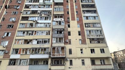 Обстріл Полтави: перші фото з місця події