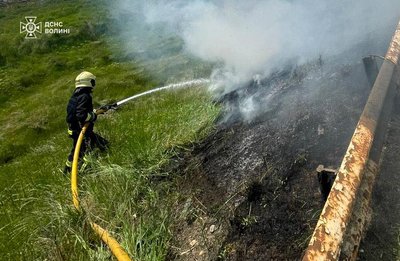 За добу на Волині вигоріло більш як 3 гектари сухої трави й чагарників За добу на Волині вигоріло більш як 3 гектари сухої трави й чагарників