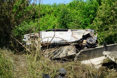 Згоріле авто у Харкові