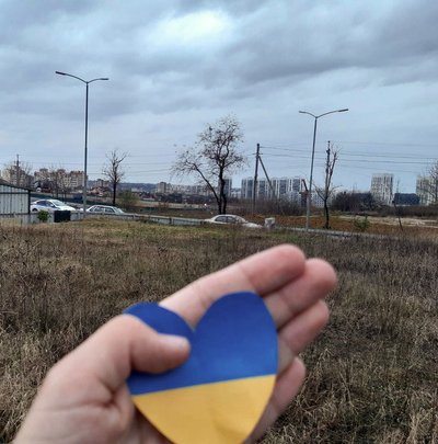 Українська символіка в окупованій Феодосії в Криму Українська символіка в окупованій Феодосії в Криму