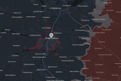 Місто Краматорськ Донецької області на мапі аналітичного проєкту DeepState 22 вересня 2026 року Місто Краматорськ Донецької області на мапі аналітичного проєкту DeepState 22 вересня 2026 року