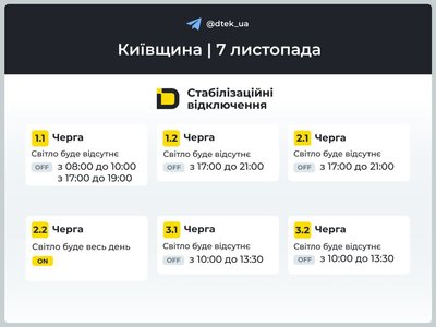 У Києві та області оновили графіки відключення електроенергії У Києві та області оновили графіки відключення електроенергії