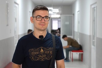 Чернівчанин Єгор Жуков, який вперше прийшов здавати кров Чернівчанин Єгор Жуков, який вперше прийшов здавати кров