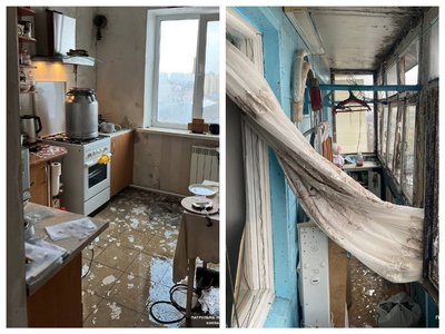 Наслідки вибуху самогонного апарата в одній із квартир Києва Наслідки вибуху самогонного апарата в одній із квартир Києва