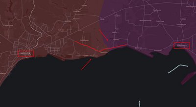 Біля Маріуполя росіяни ремонтують дорогу, яка сполучатиме місто з трасою на Крим — міськрада Біля Маріуполя росіяни ремонтують дорогу, яка сполучатиме місто з трасою на Крим — міськрада