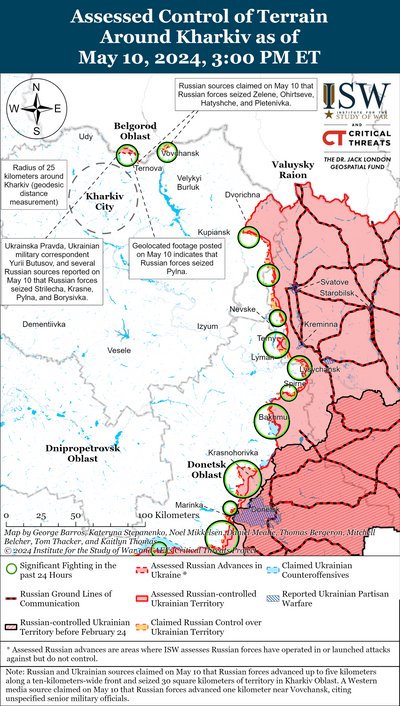 Яка стратегічна мета наступу росіян на Харківщині — аналіз ISW Яка стратегічна мета наступу росіян на Харківщині — аналіз ISW
