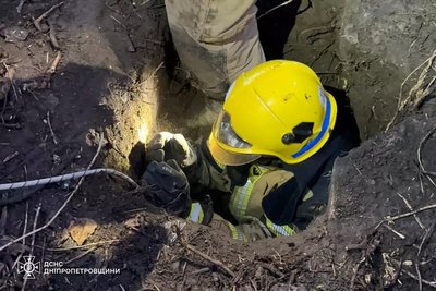 У Кривому Розі рятувальники дістали із глибокої ями цуценят У Кривому Розі рятувальники дістали із глибокої ями цуценят