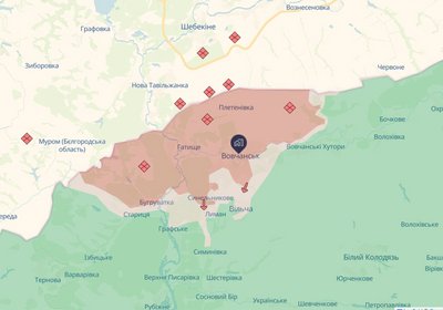 Вовчанська громада на мапі бойових дій